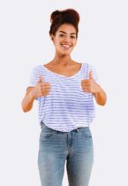 Just Simple Stripe T-Shirt for Women - Image 3