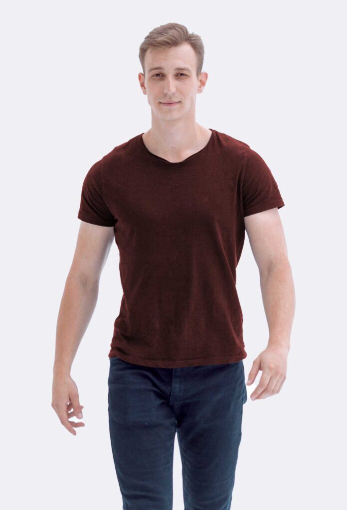 Basic Navy Thick Hemp T-shirt - Image 2