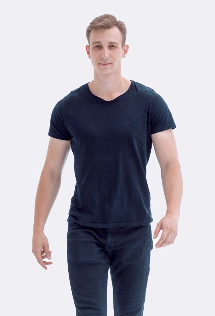 Basic Navy Thick Hemp T-shirt